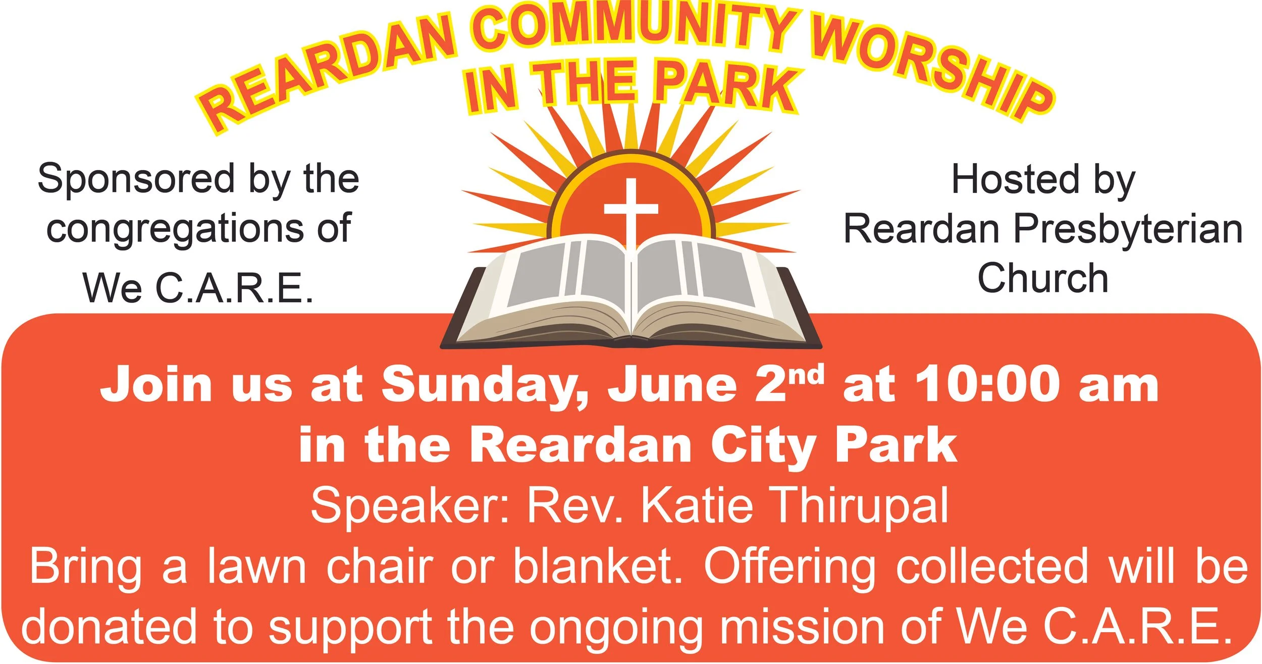 Mule Days Reardan community worship in the Park