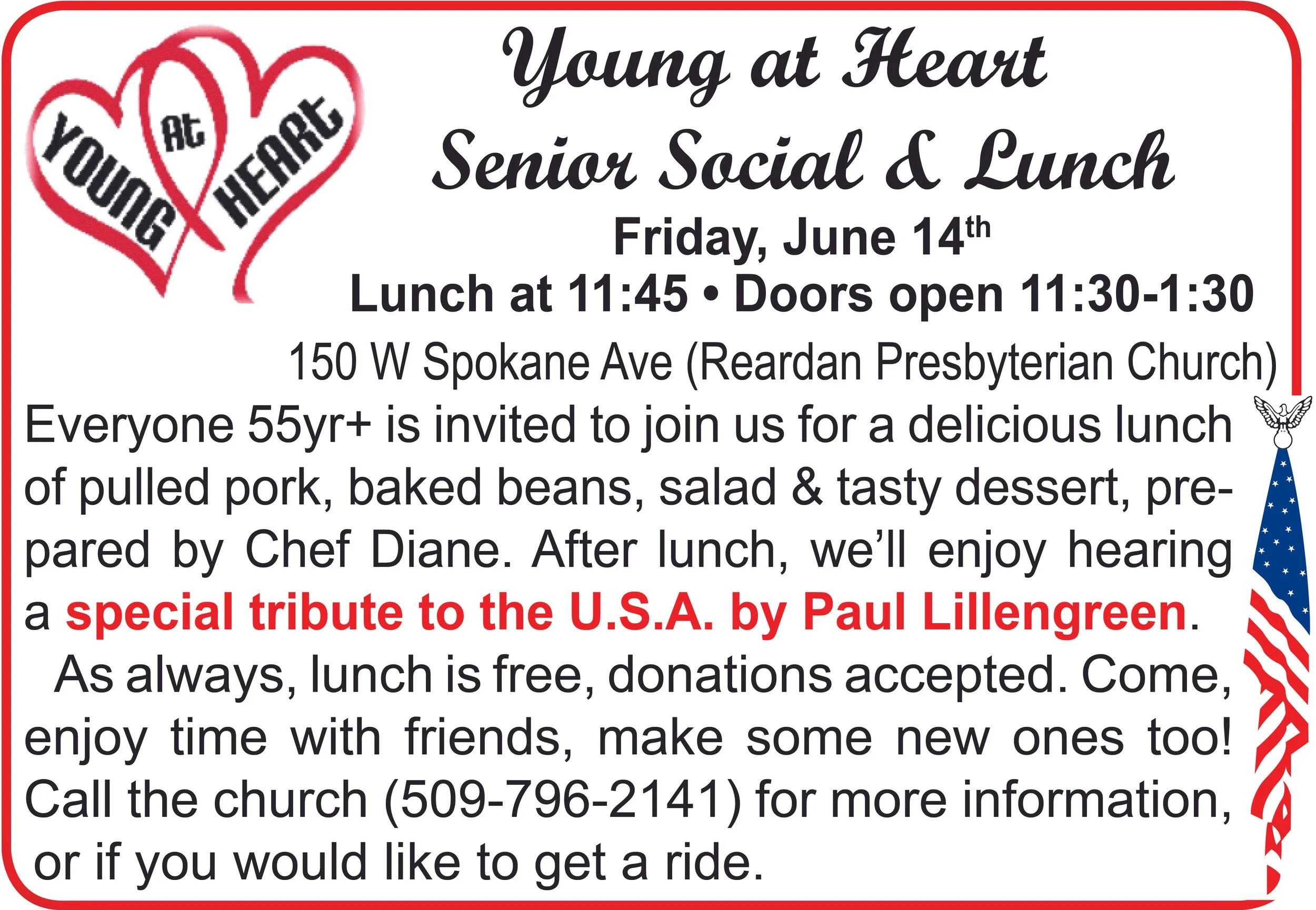 Young at Heart Senior Social &amp; Lunch