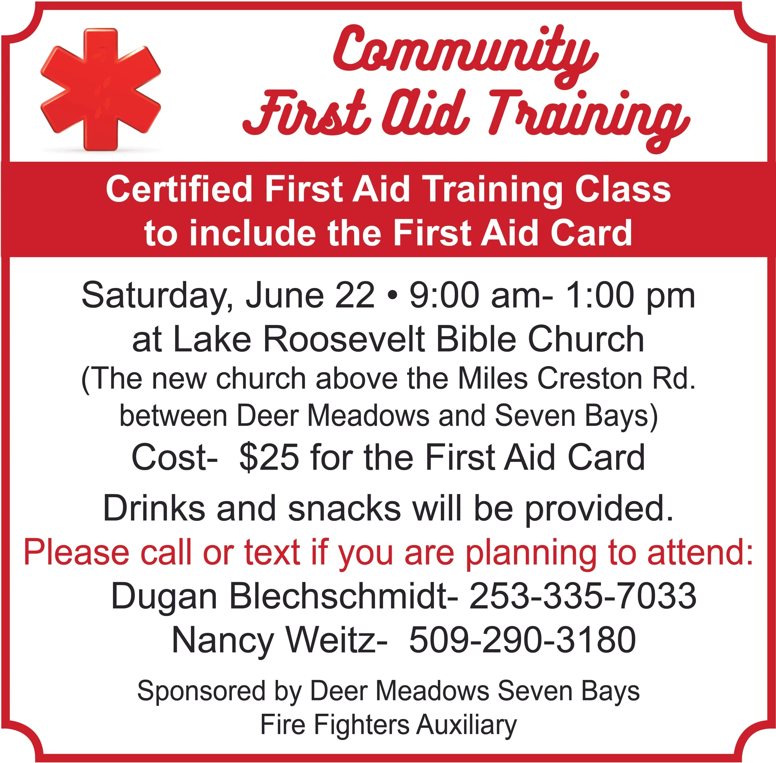 Community First Aid Training