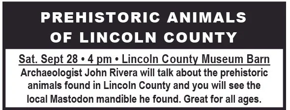 Prehistoric Animals of Lincoln County