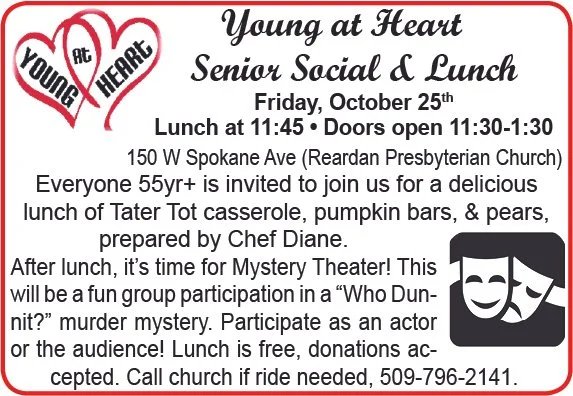 Young at Heart - Reardan Senior Social & Lunch
