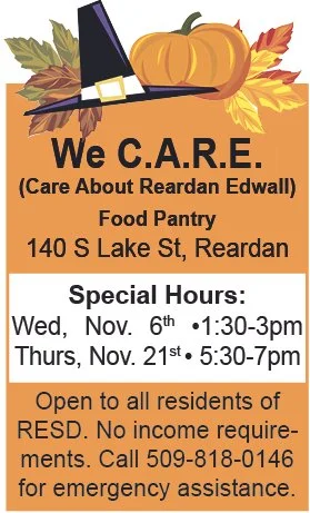We C.A.R.E. (Care About Reardan Edwall) Food Pantry OPEN