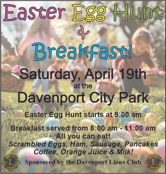 Davenport Lions Club Easter Egg Hunt - 9am