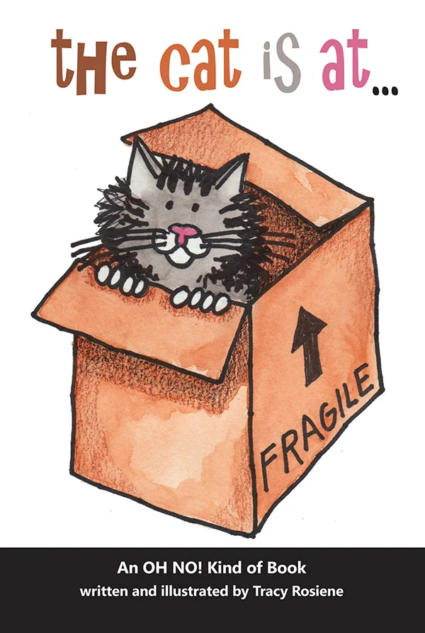 A book for the littlest ones who follow the cat as she gets into things she should not!