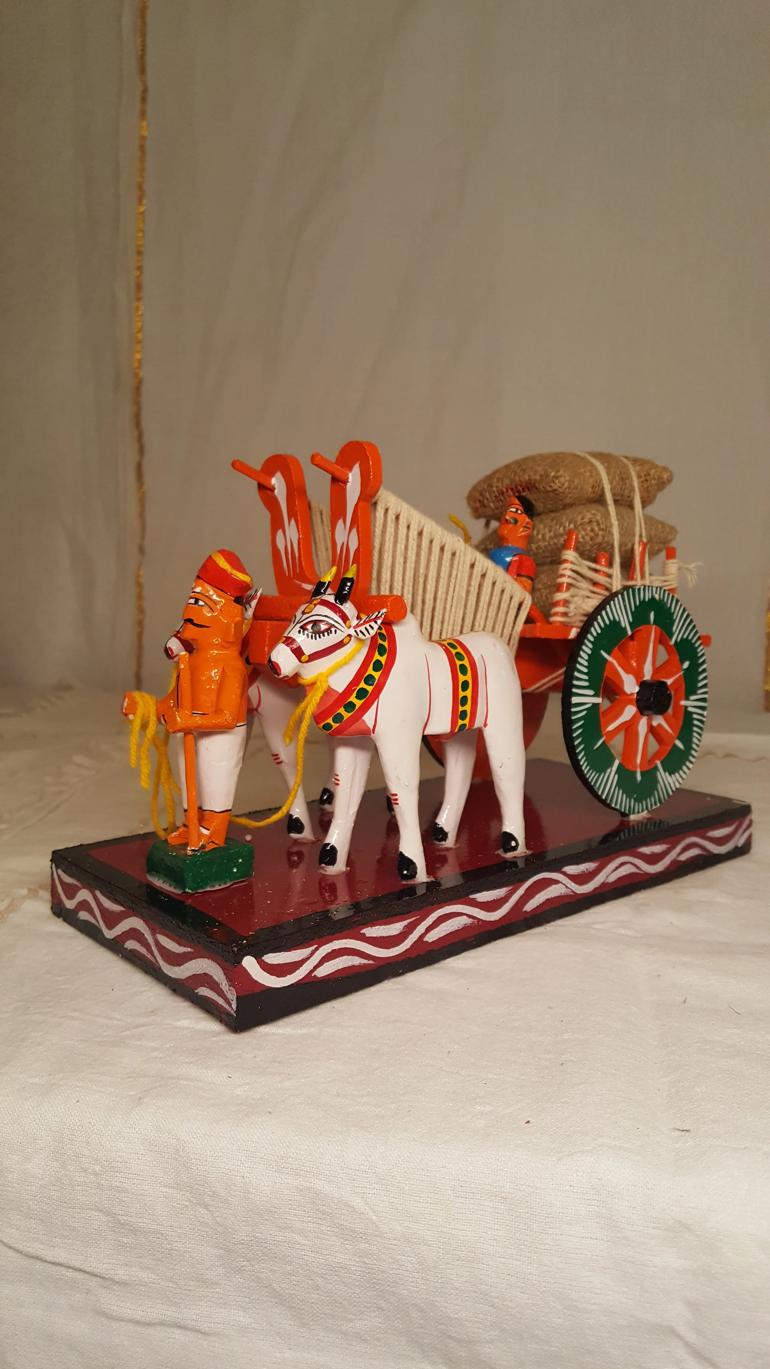 Grain carrying bullock cart