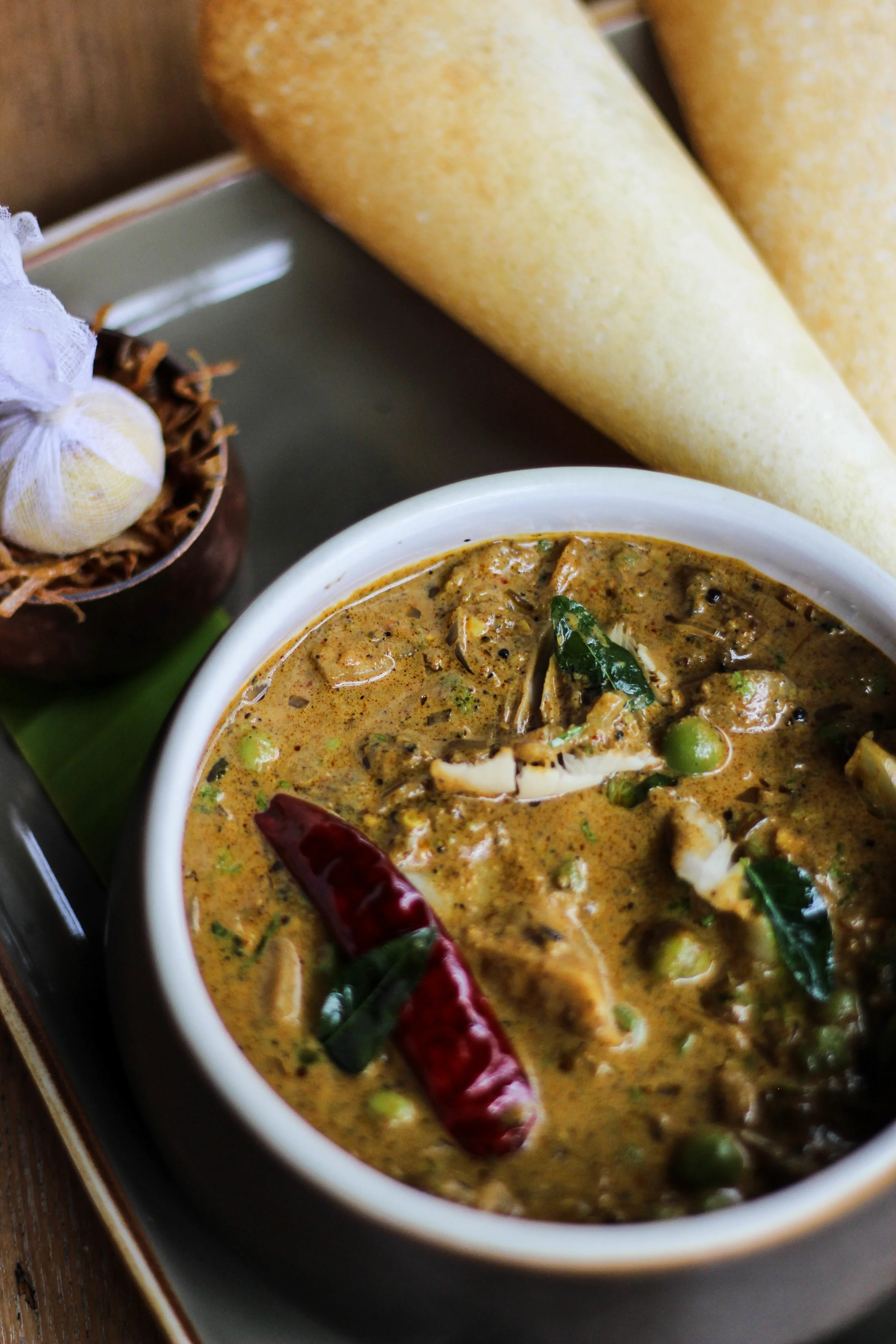 Button Mushroom + Benne Dosa = Best Combo!