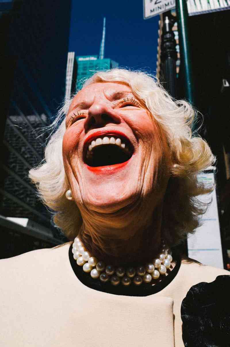 Grandma smiling on an intersection - Walid Azami