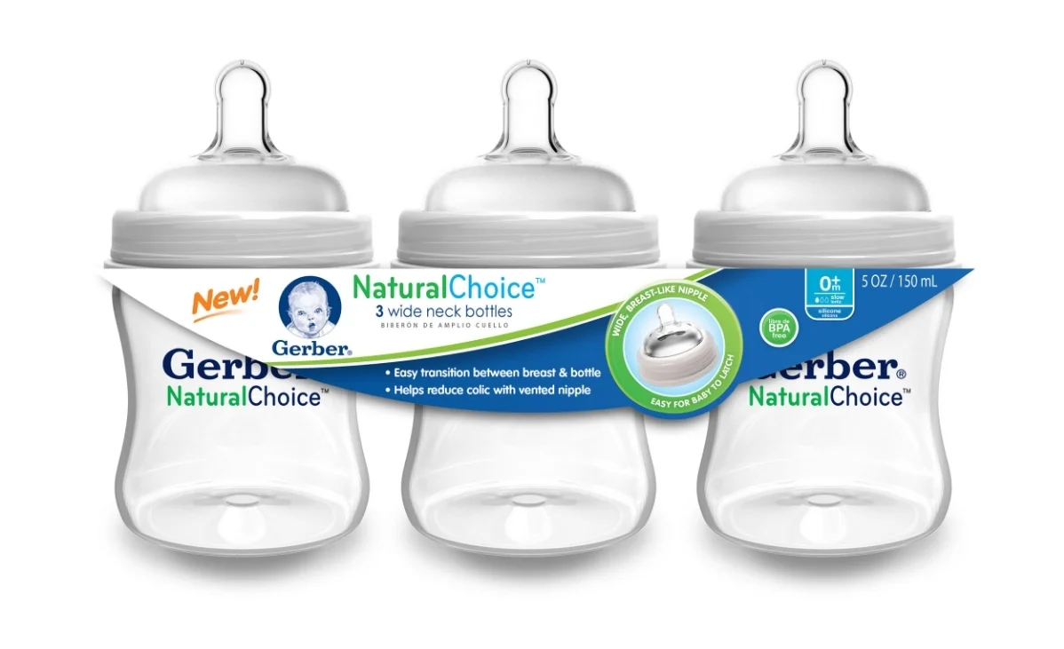  Gerber Natural Choice™ 5-Ounce Medium Flow Bottle, 3 Pack 
