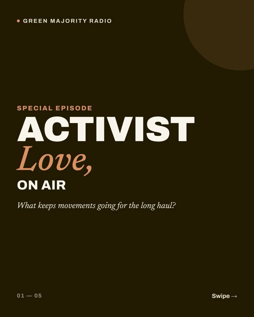 Hey Green Majority listeners. We&rsquo;re creating a special episode called Activist Love, On Air: What Keeps Movements Going, guest hosted by longtime organizer, researcher, and educator Amanda Harvey-S&aacute;nchez. We&rsquo;re bringing together an