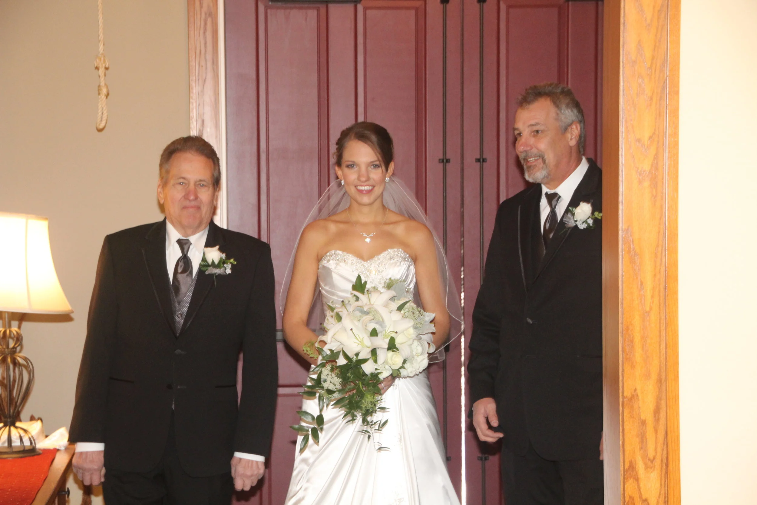Brittany was escorted down the aisle by both her father and grandfather. I thought that was SO sweet! 