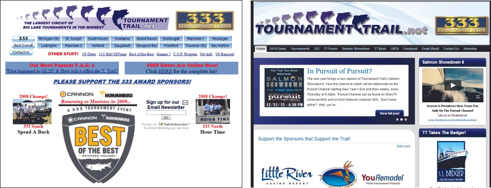 Here's a quick look back at TT's web presence - versions 1 and 2