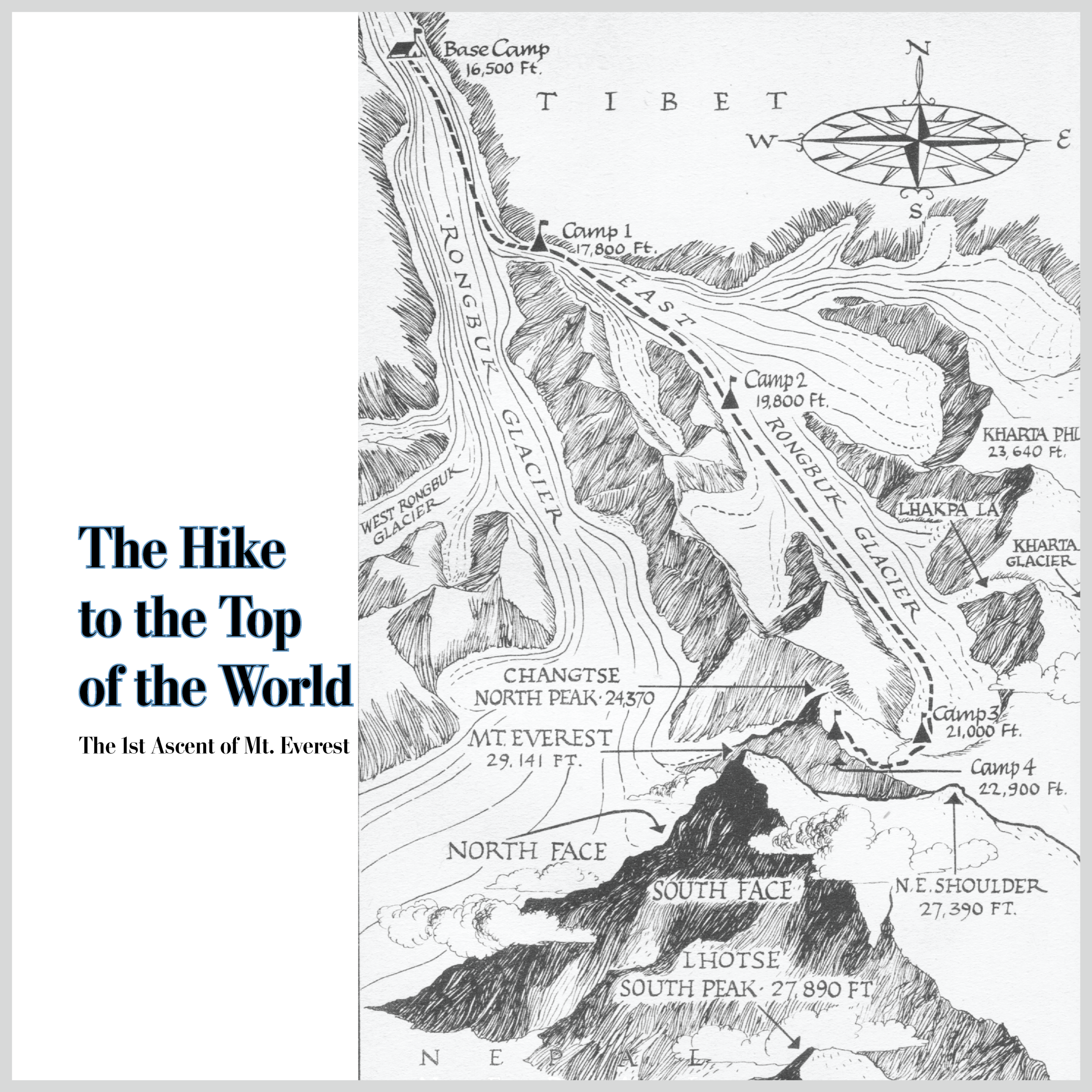 The Hike to the Top of the World Typography Booklet