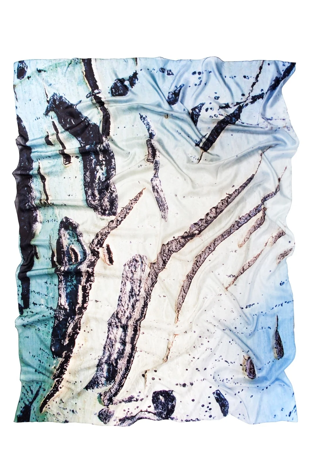 Victoria Smyth photography Aspen Tree extra large silk scarf blue
