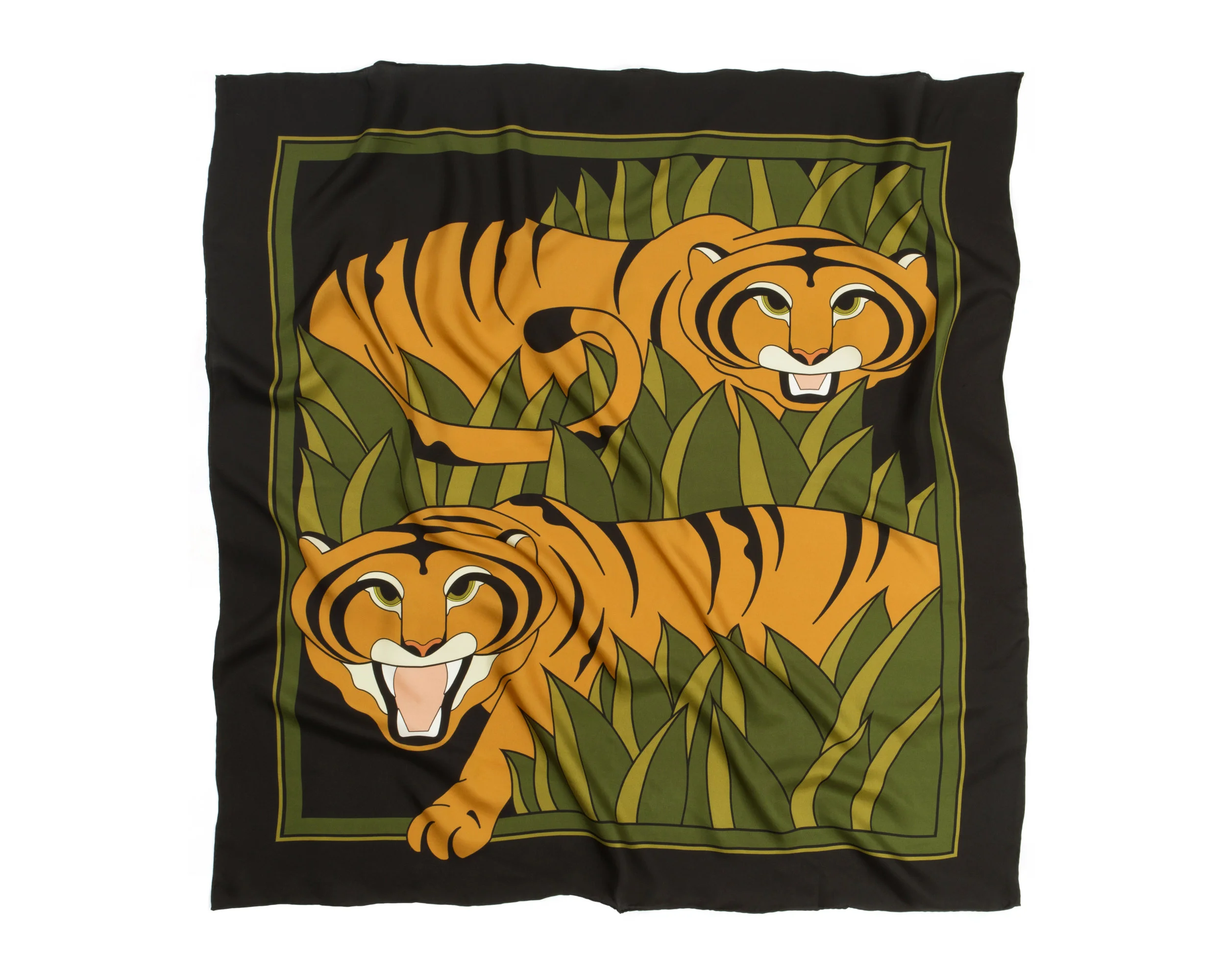 Amanda Testa for Skarfe Tiger silk scarf