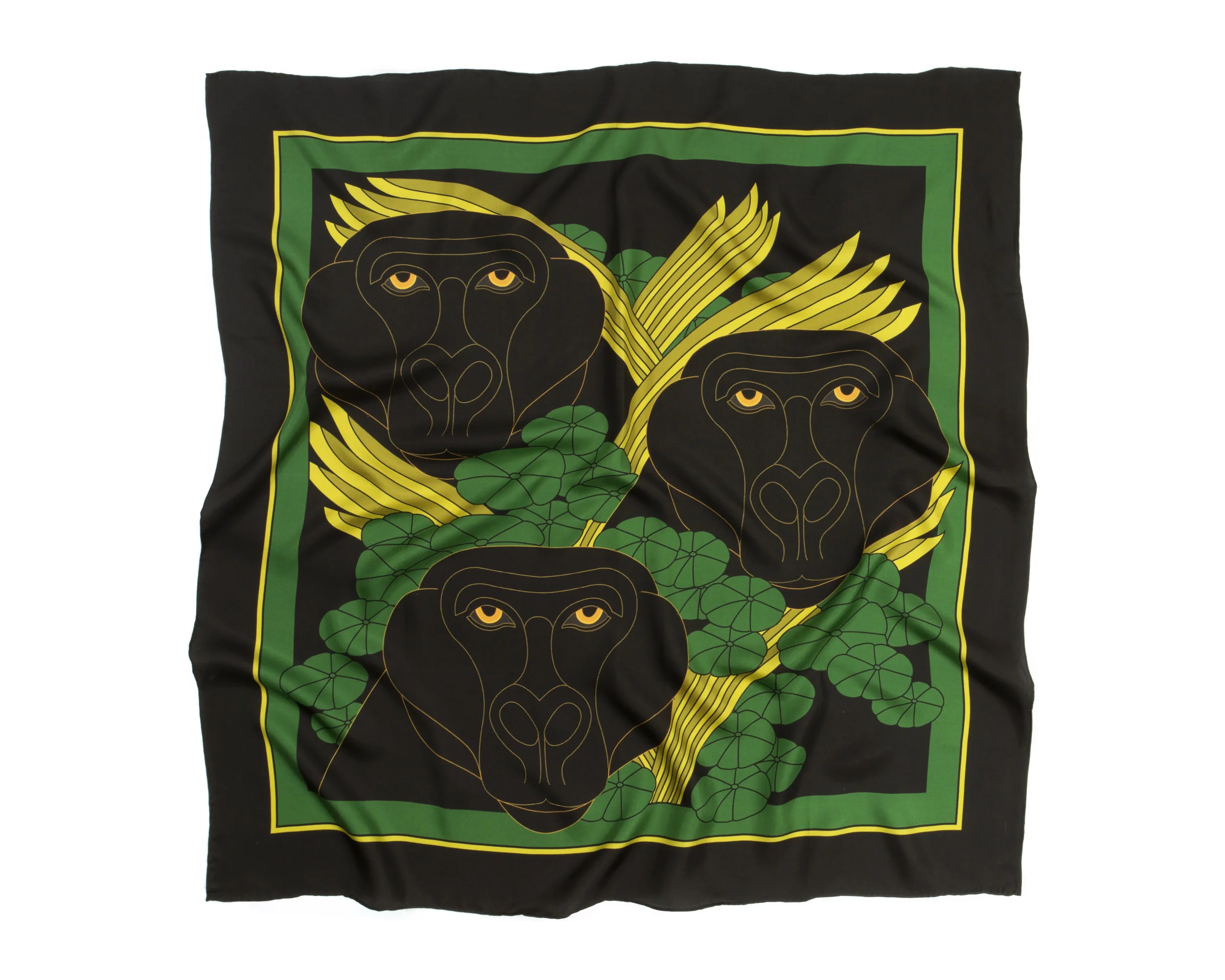 Amanda Testa for Skarfe Gorillas Silk Scarf