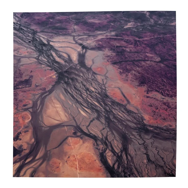 Libertine Collection aerial photography Australian outback silk scarf