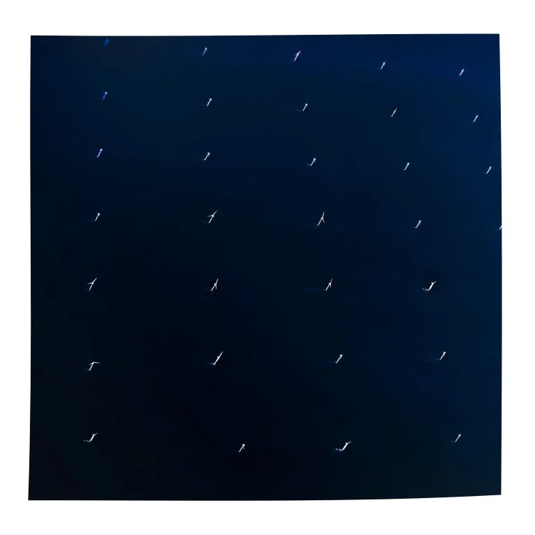 Liberty Collection aerial photography London Channel wind farm silk scarf