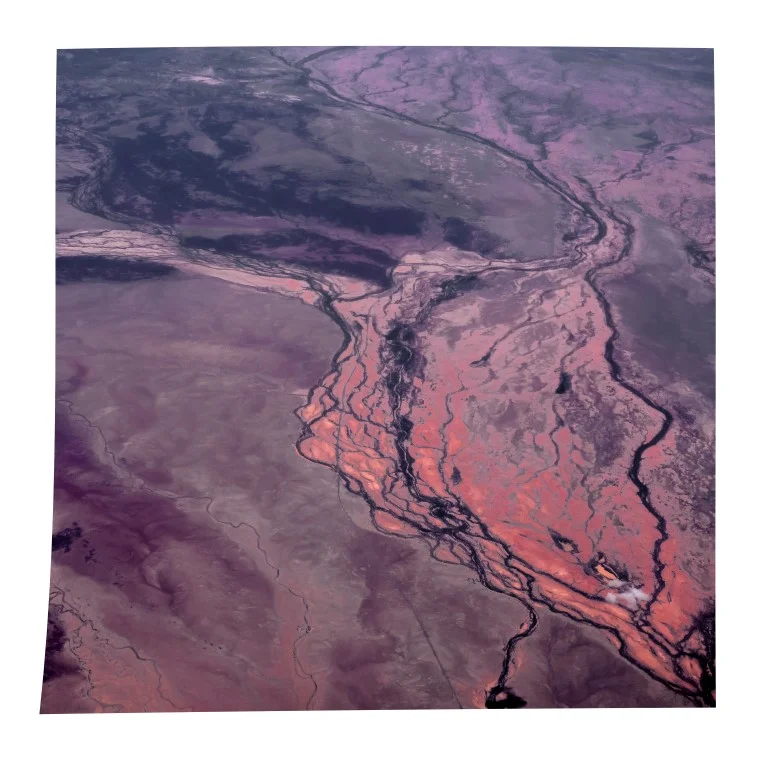 Libertine Collection aerial photography Australian outback landscape silk scarf