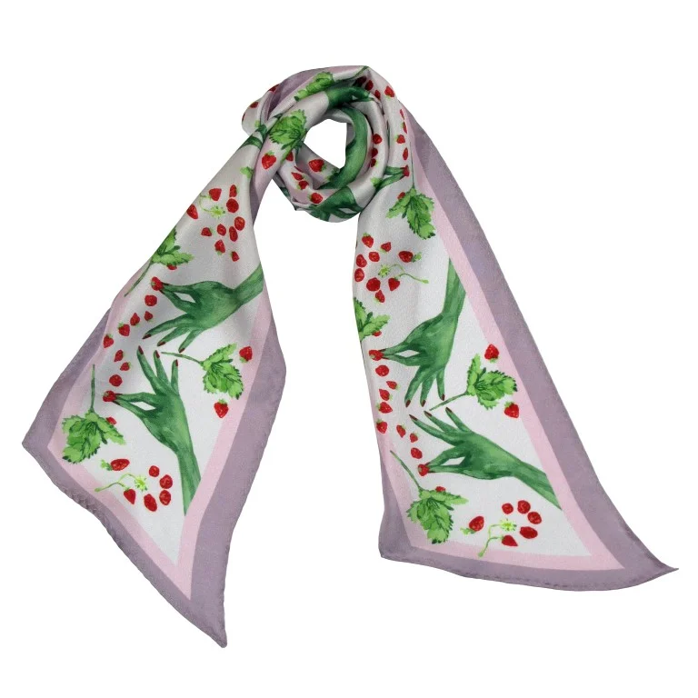 Walmsley &amp; Cole Green Fingers silk twilly scarf