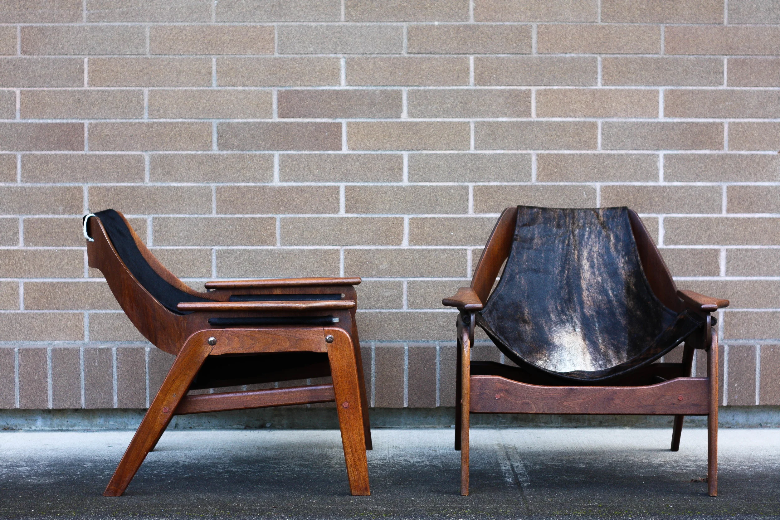 JERRY JOHNSON WALNUT 建て替え SLING CHAIR 60s USA