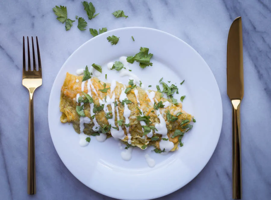 Chicken Enchiladas with Tomatillo Sauce — Feast & Fable