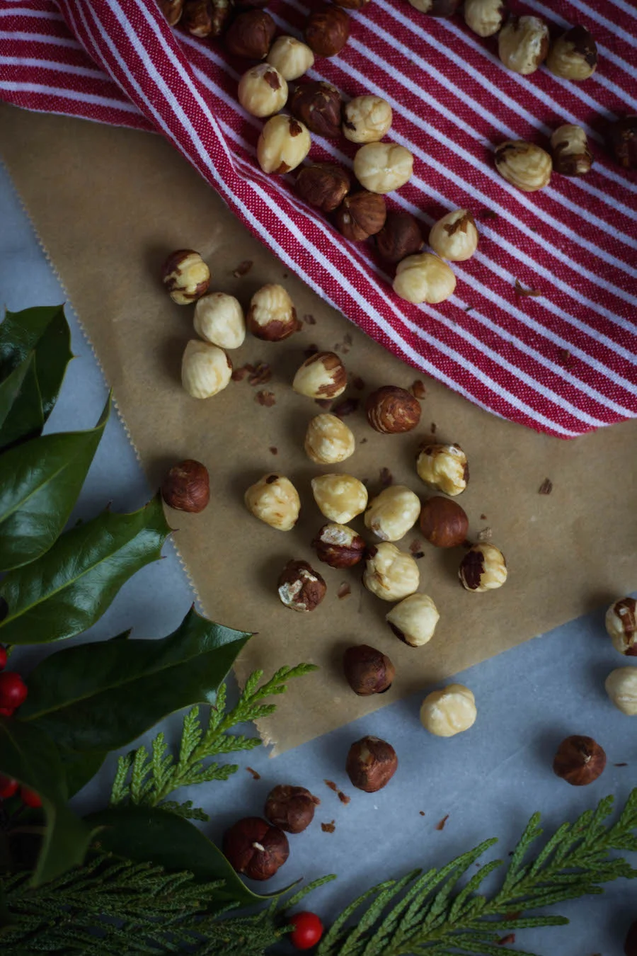 Mocha Hazelnut Biscotti with a White Chocolate Drizzle — Feast & Fable