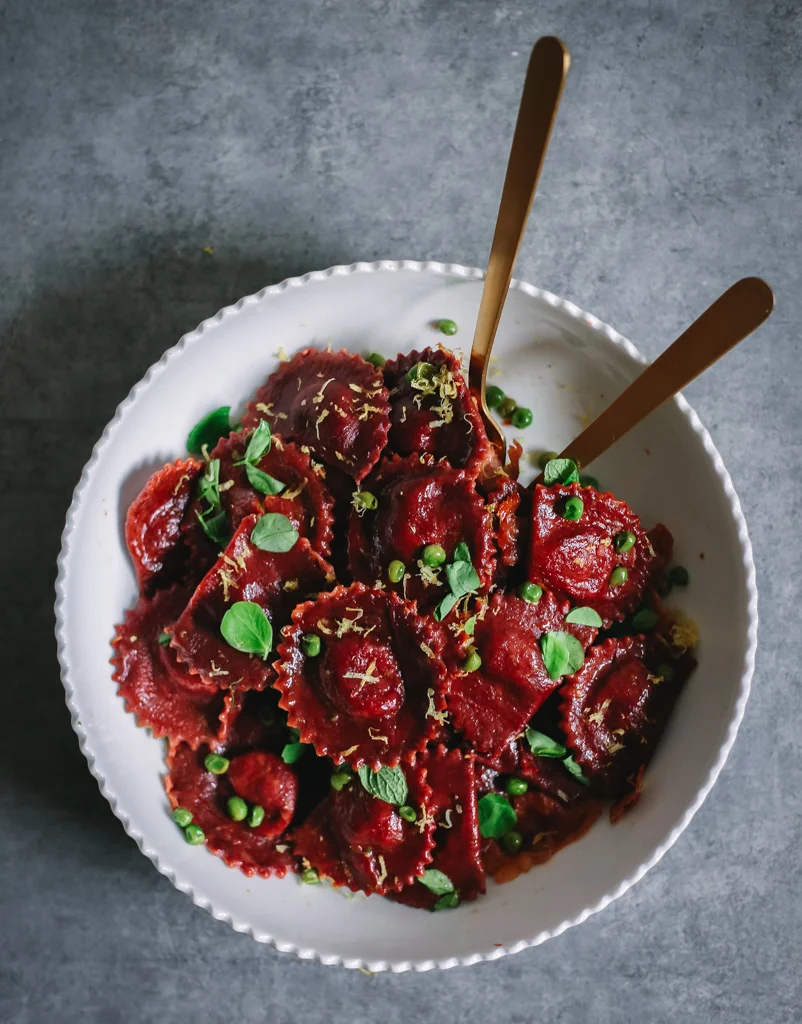 Date Night In Ravioli with Mint, Ricotta, Peas & Lemon — Feast & Fable