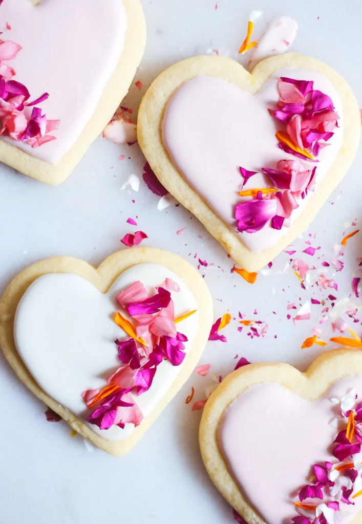 Lemon Sugar Cookies with Edible Flower Sprinkles — Feast & Fable