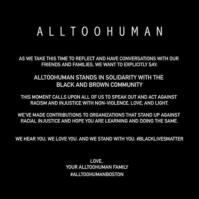 We hear you, we love you, and we stand with you. 🖤 Please take the time today to reflect and do your part by speaking up against racism and injustices. 🖤#blackouttuesday #boston