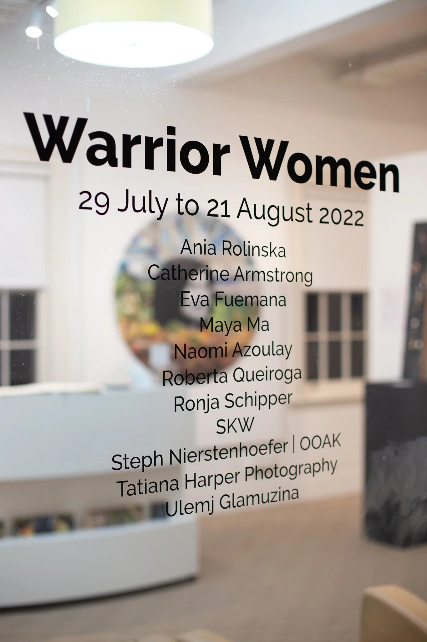 Warrior Women exhibition opening at Upstairs Art Gallery