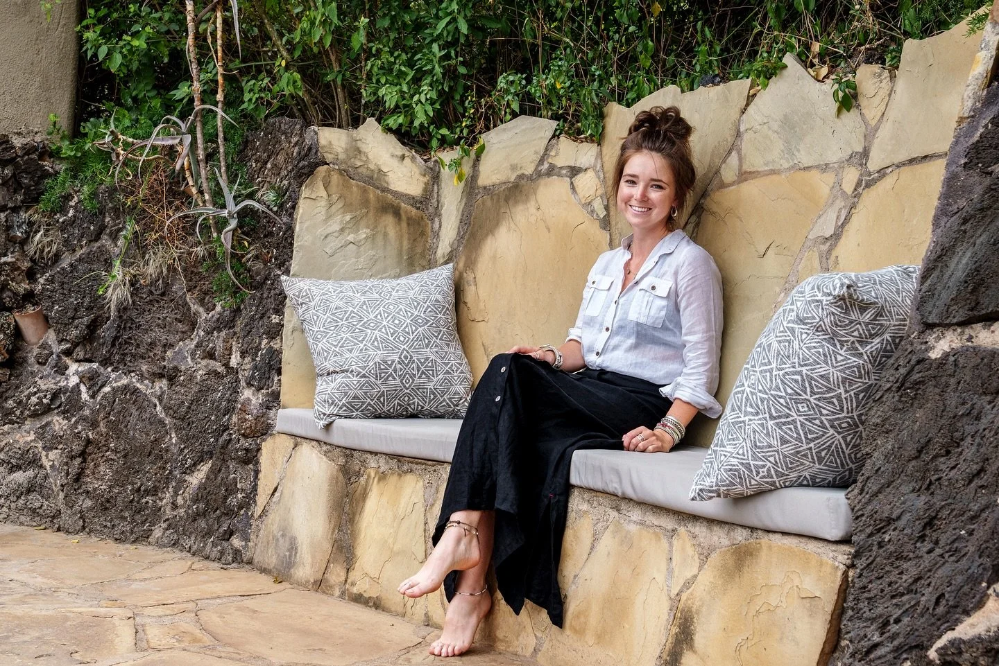 Taking some time to relax at ol Donyo Lodge.
d&amp;b Clothing: Bell Mandarin Shirt in White, Lindbergh Skirt in Black.
Model: @laurahutch._ 
Photographer: @beverlyjoubert 
Kenya: @greatplainsconservation ol Donyo Lodge
#DressToExplore
.
.
.
#fashion 