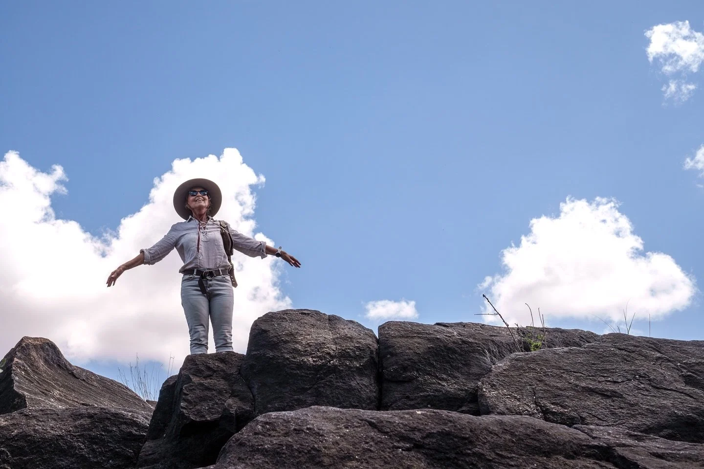 There&rsquo;s nothing quite like being in Africa.
d&amp;b Clothing: Ladies Blixen Linen Blouse, the Marianne Wide Leather Belt.
Model: @beverlyjoubert 
Photographer: @dereckjoubert 
#DressToExplore
.
.
.
#fashion #photooftheday #instagram #summer #sa