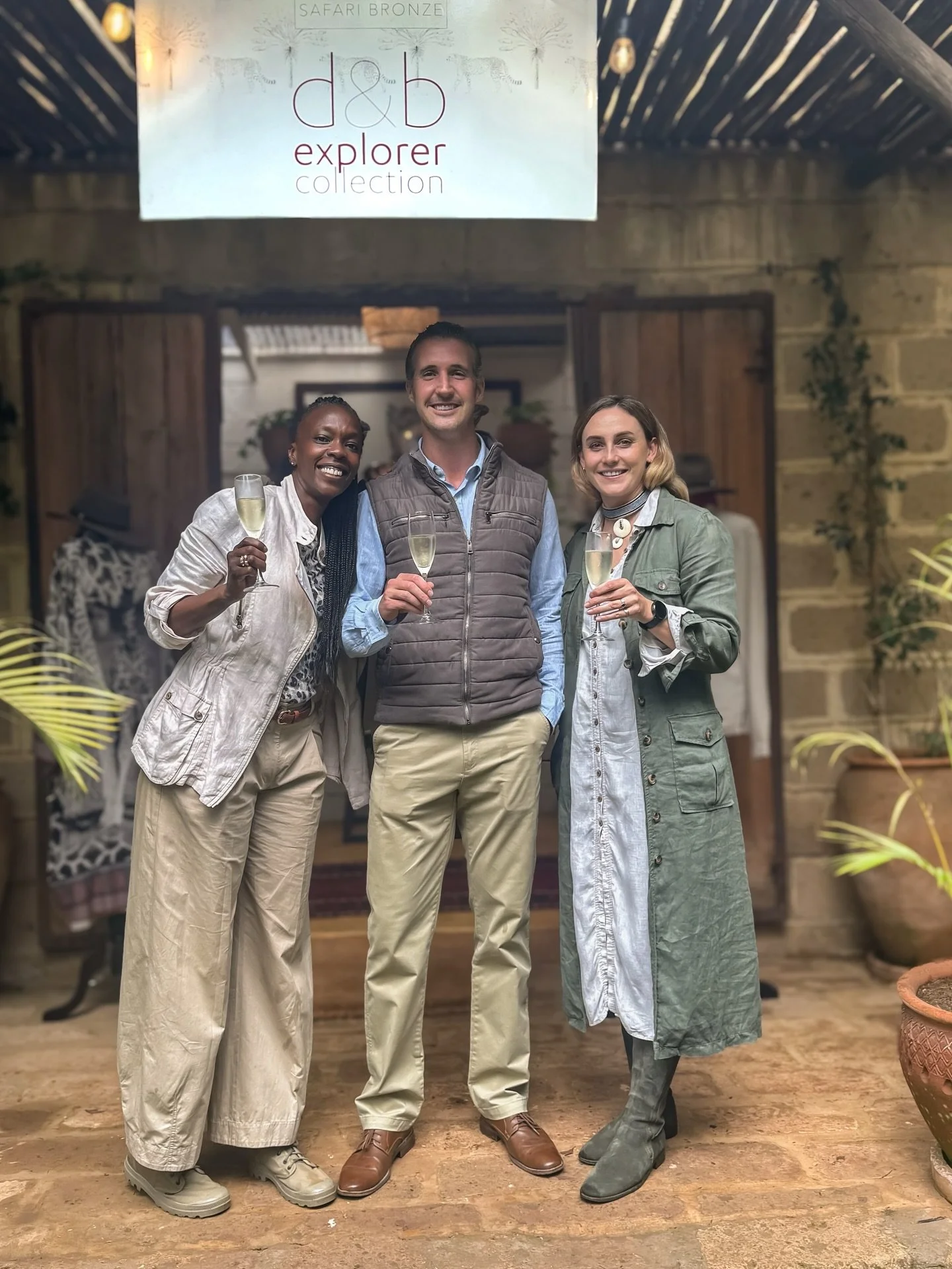 Thank you to everyone who came to our Nairobi Boutique &amp; Gallery formal opening with Safari Bronze at House of Treasures, in Karen, last week&hellip;
.
d&amp;b Clothing: Karen Jacket in Natural, Dannenberg Print Top in Leopard, Abigail Coat-Dress