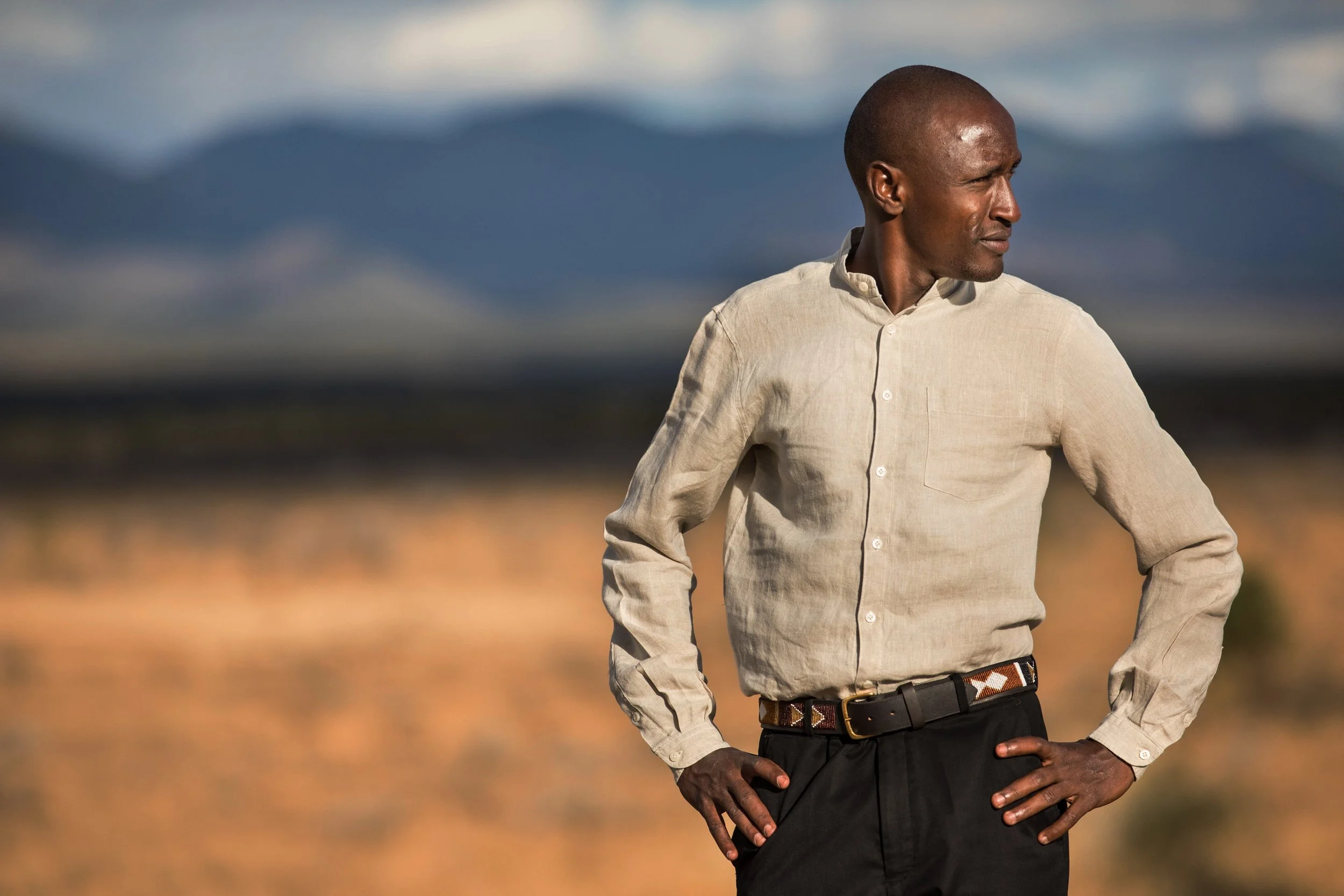 The Speke Casual Shirt, one of our classic&rsquo;s&hellip;
d&amp;b Clothing: Speke Casual Shirt in Natural.
Model: @isaacshamata 
Photographer: @andrewhowardphoto 
Kenya: @greatplainsconservation ol Donyo Lodge
#DressToExplore