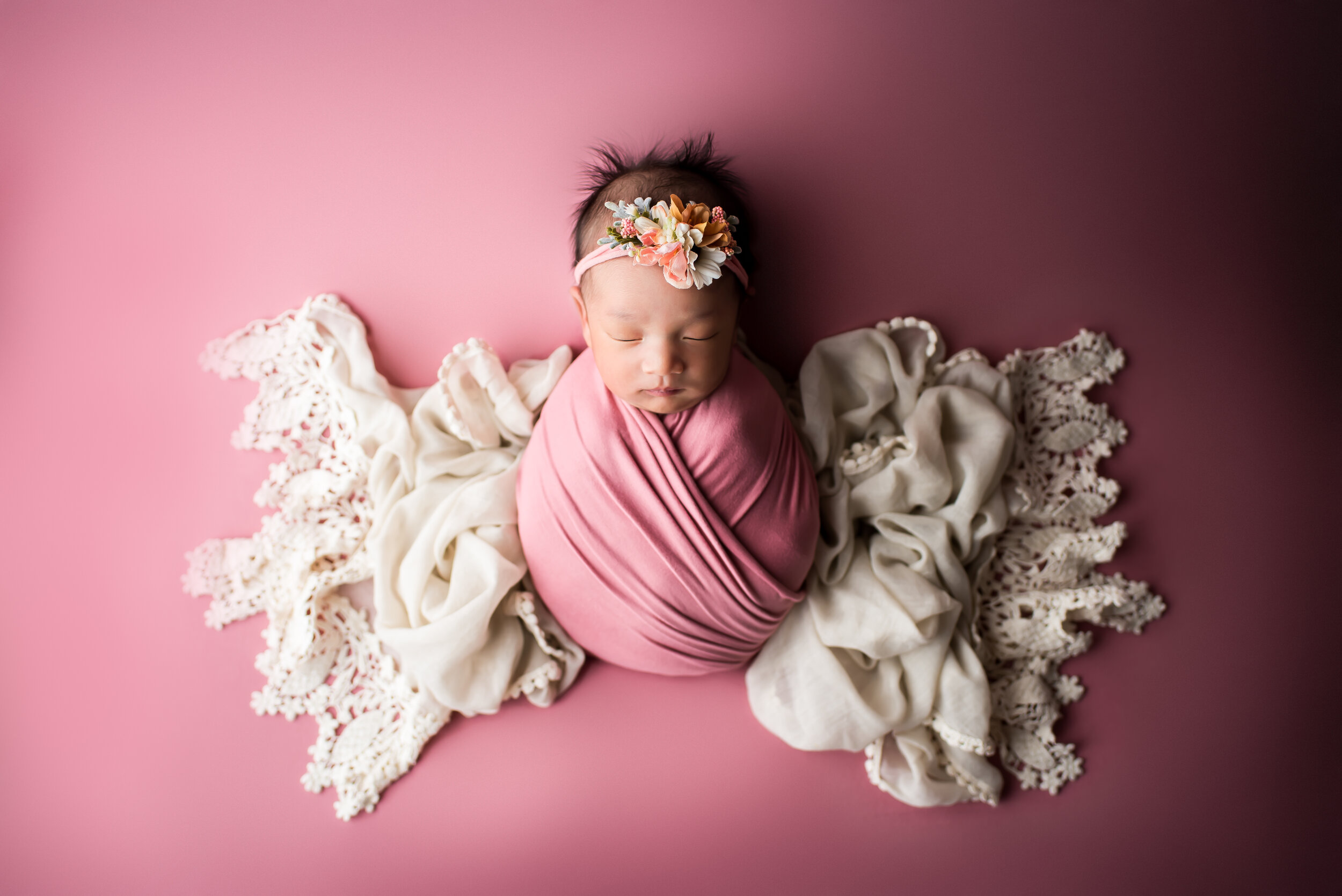 Newborn girl portrait