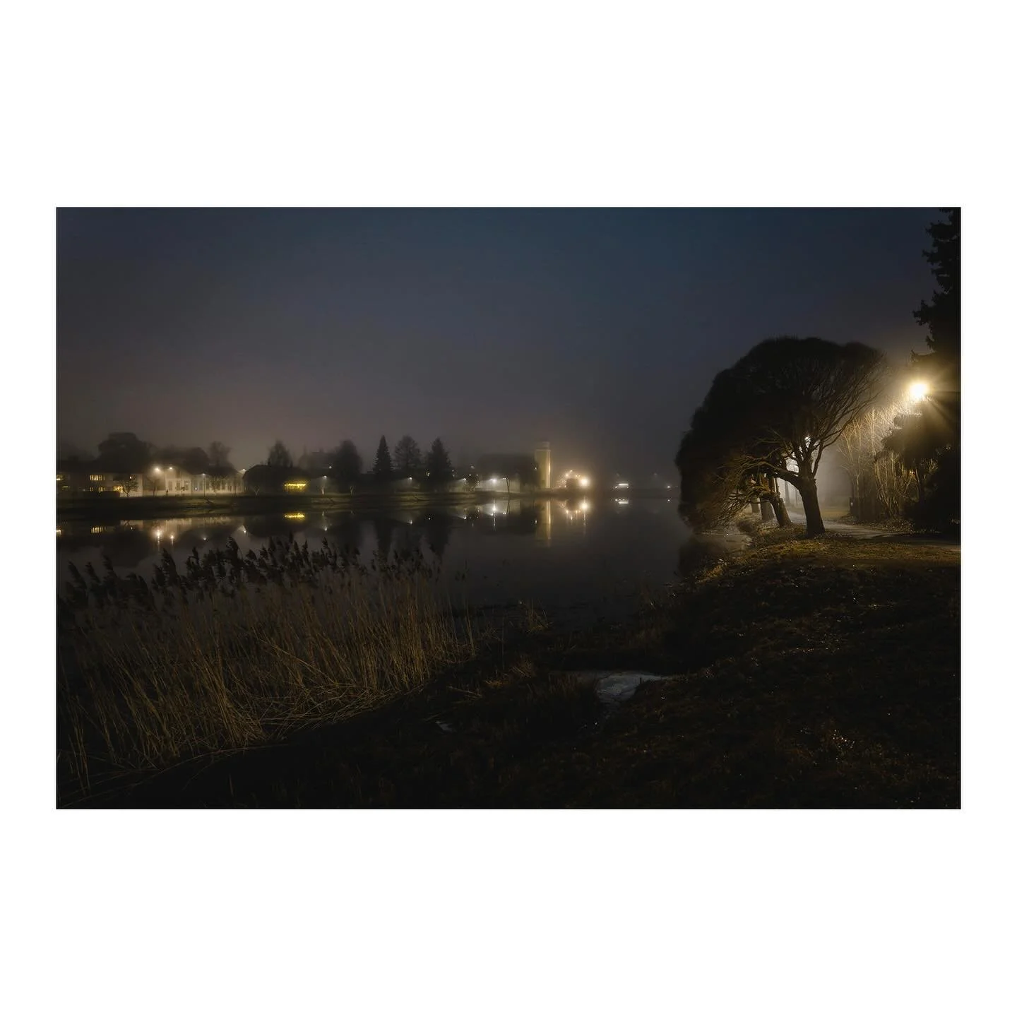 #december #night #fog