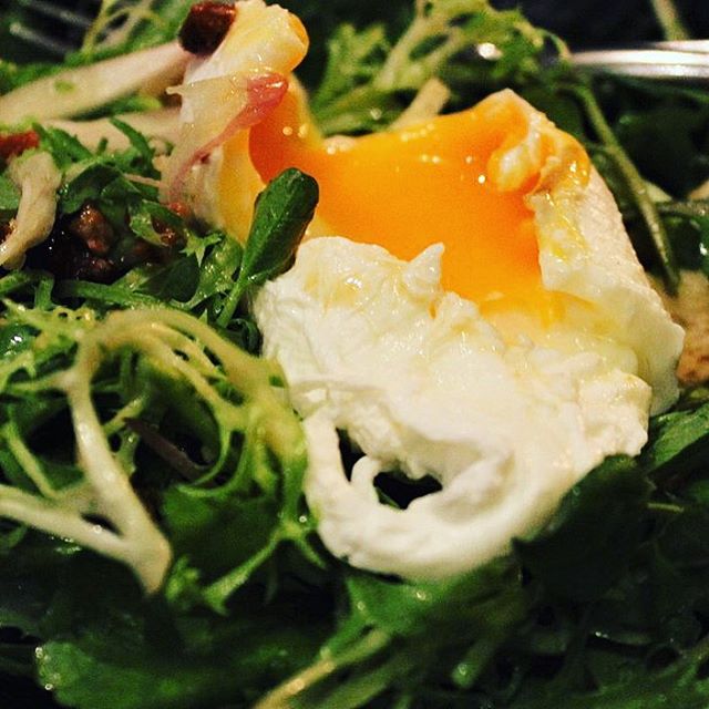 This lovely yolk action was actually in a Lyonaisse salad. It was similar to a Caesar salad but not quite as heavy. It had a lighter dressing but there were still bacon bits, large croutons and a perfect egg at the lovely William Blue Dining in The R