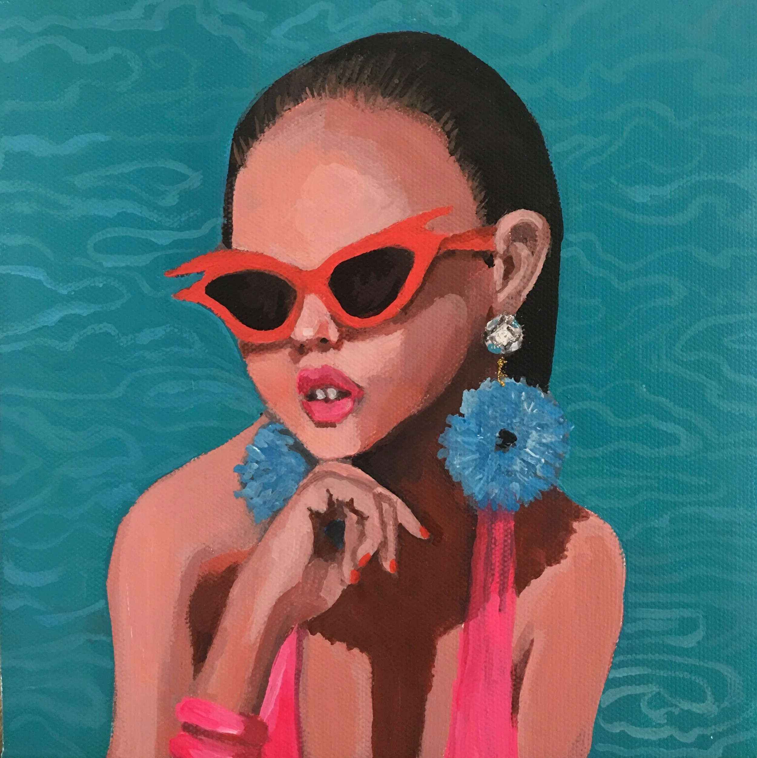 poolside glam girl