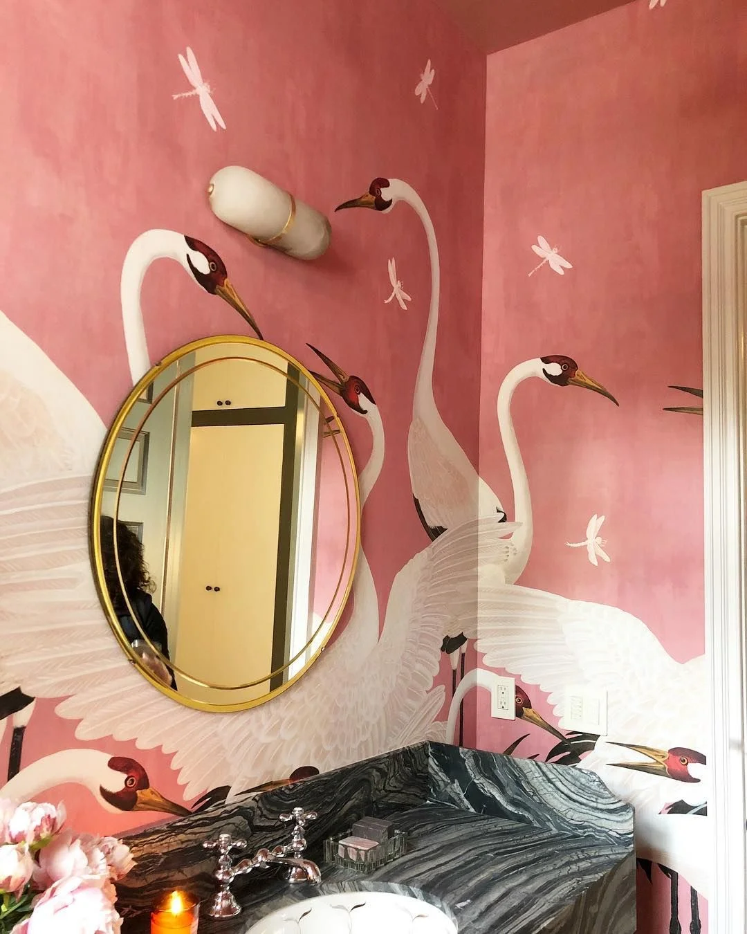 gucci heron wallpaper green