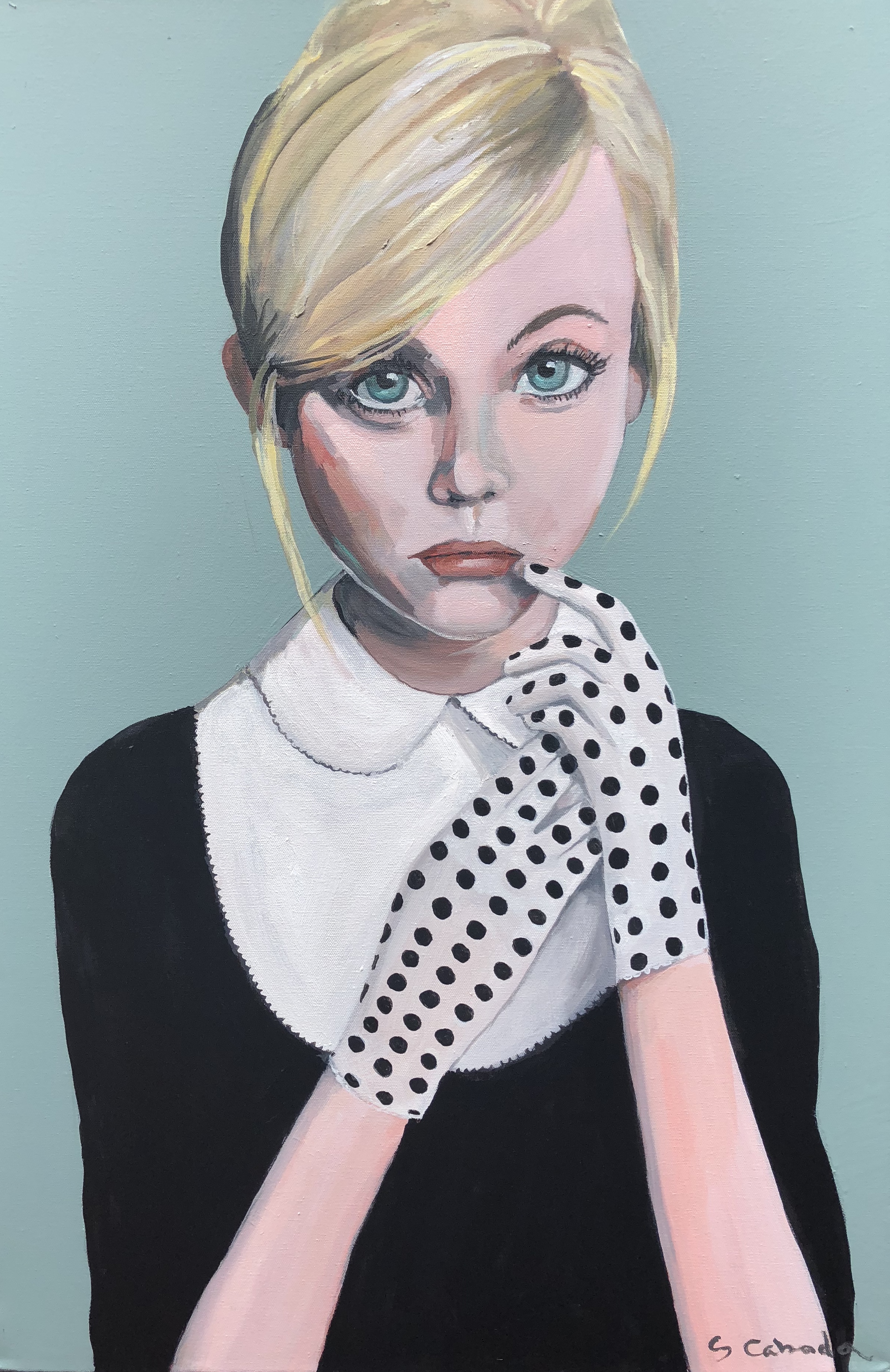 polka dot gloves