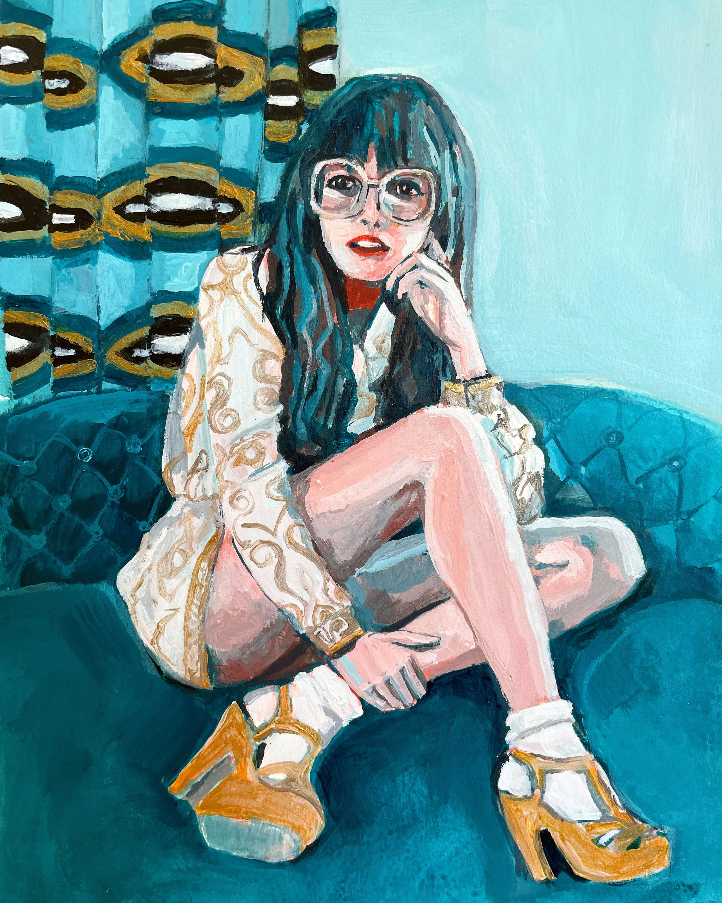  acrylic on paper, 8 x 11 in.   $550  