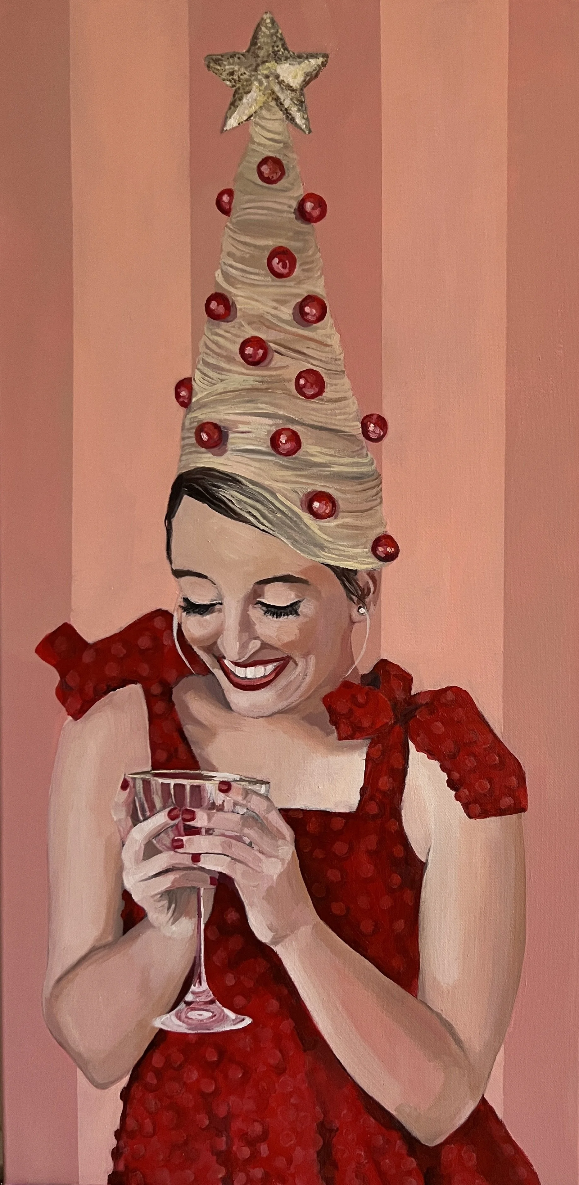 acrylic and oil on canvas, 18 x 36 in.