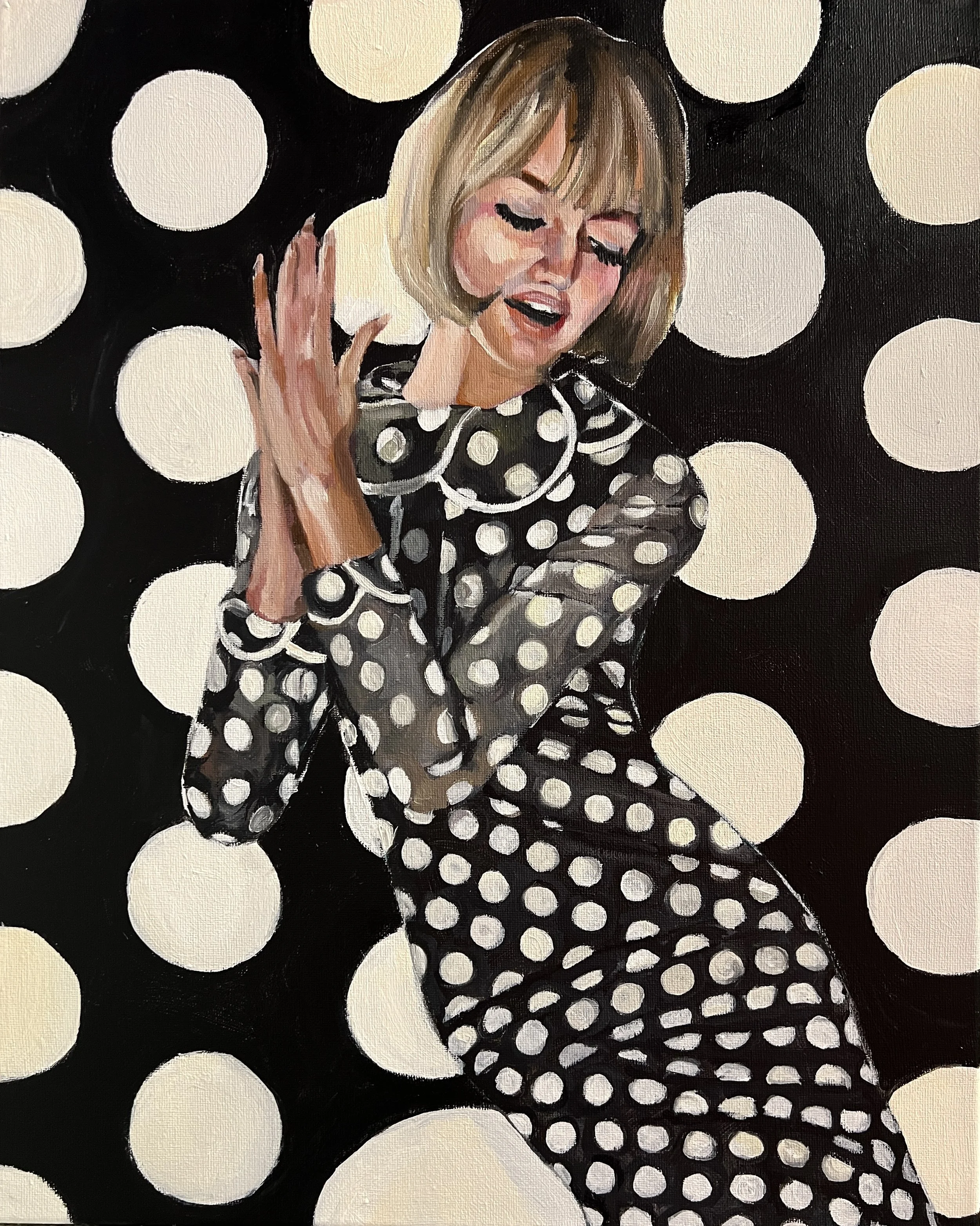  acrylic and oil on canvas, 16 × 20 in.  