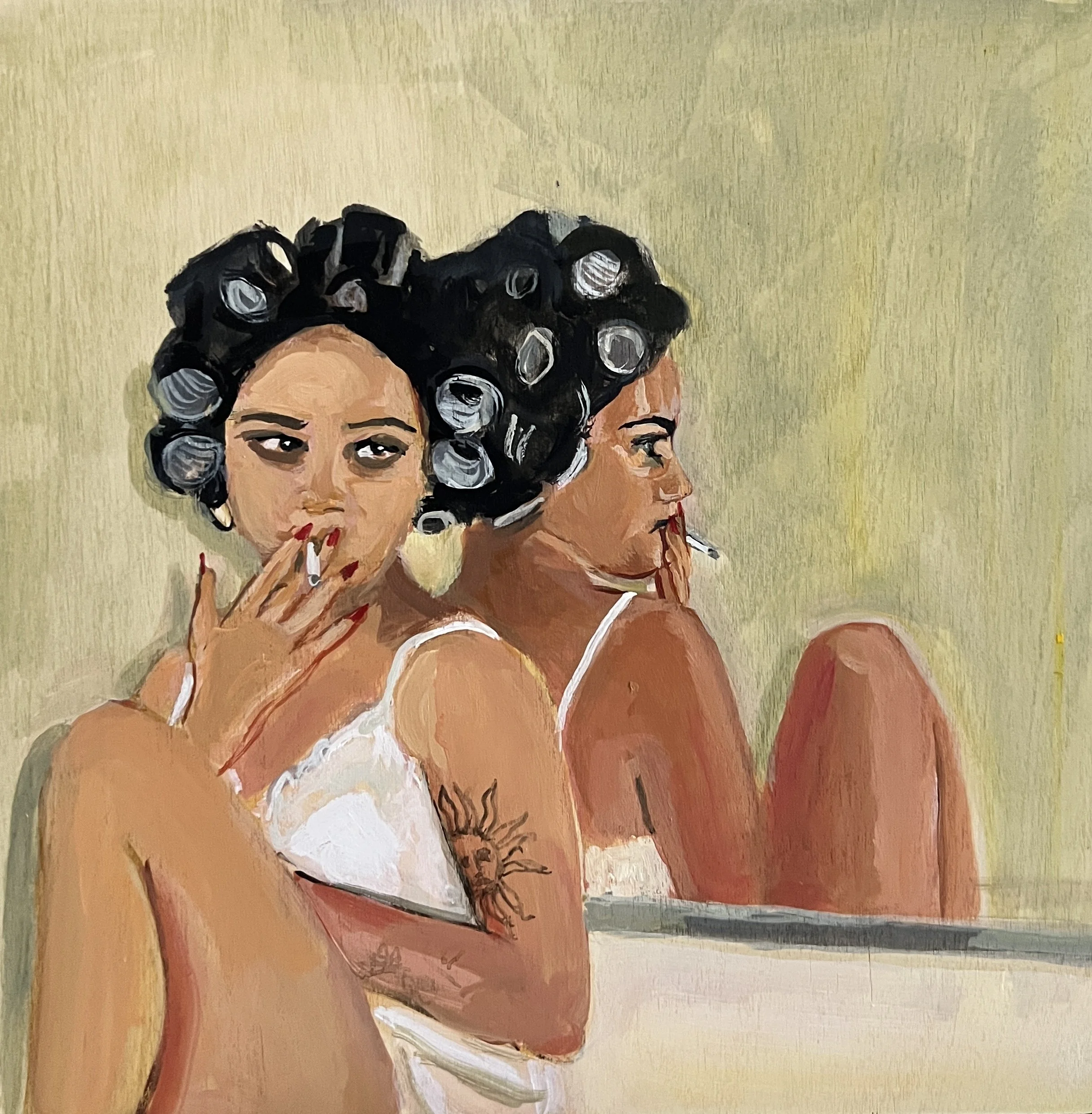 acrylic/oil on wood panel, 10 x 10 in. PRIVATE COLLECTION