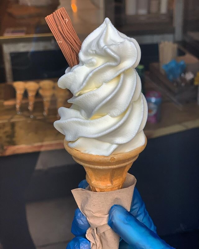 🍦 ICE CREAM - is there anything better? We&rsquo;ve kicked started our soft serve this weekend to cool you down in this glorious weather.  We will also be serving Bacon / Sausage baps, baguettes, salads, cream teas and more from 10am 🌞✨