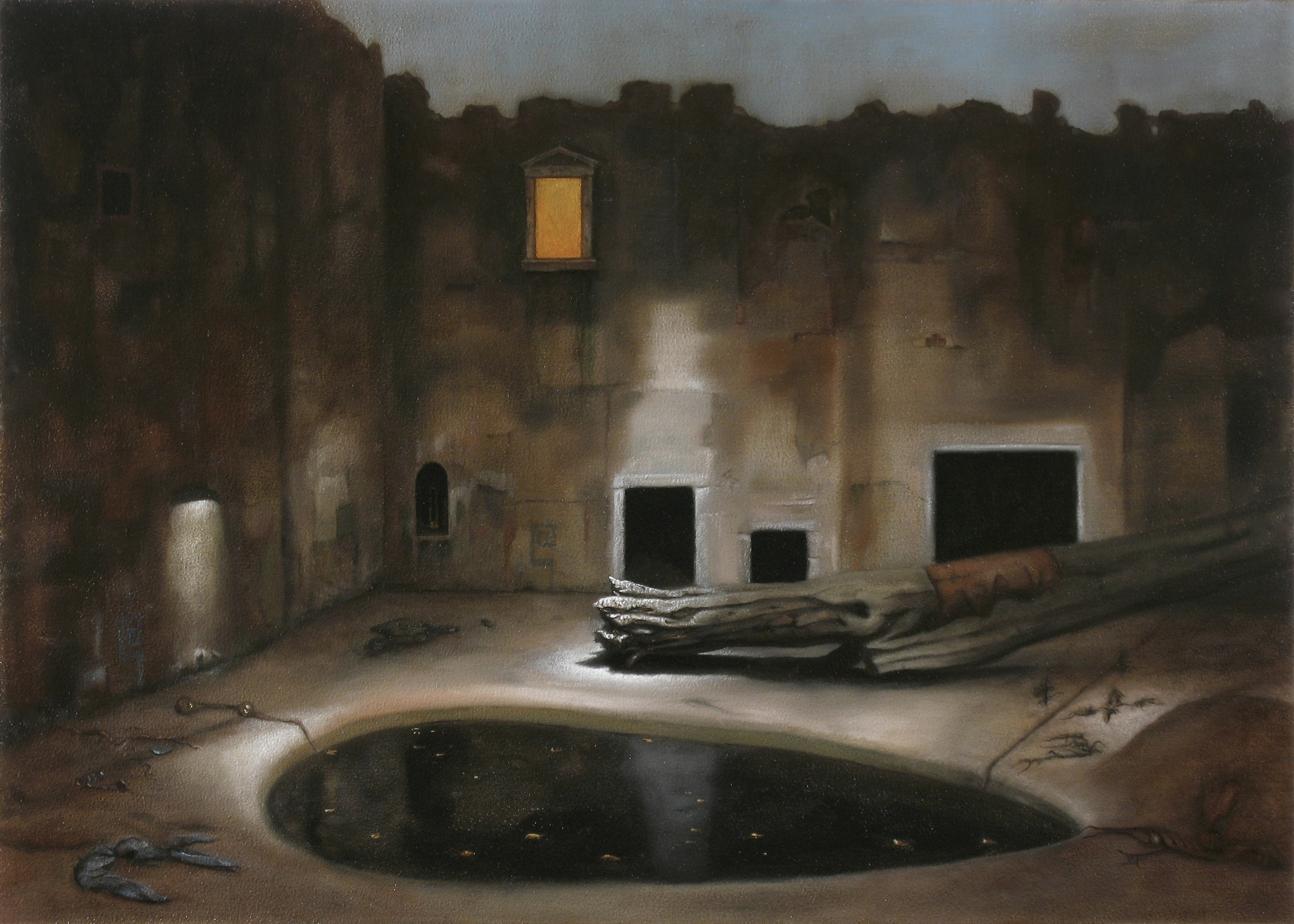 Dwelling, Oil on wood panel, 50 x 70cm, 2011