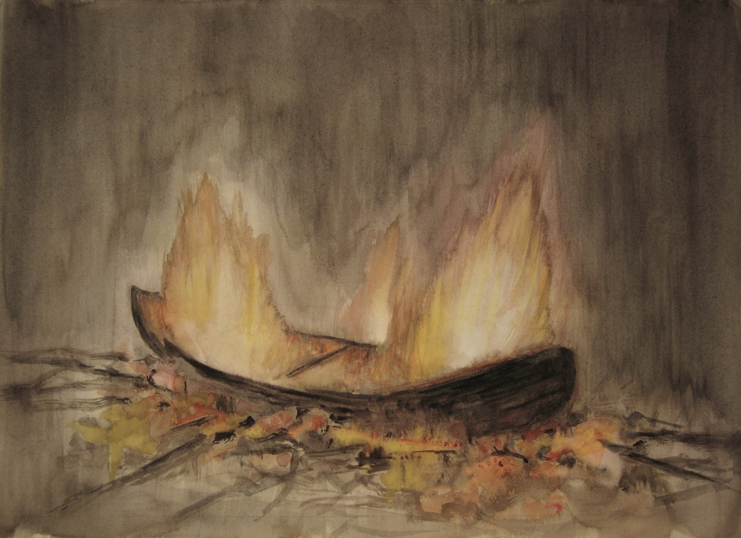 The First Ritual, Watercolour on paper, 34 x 24.5cm, 2011