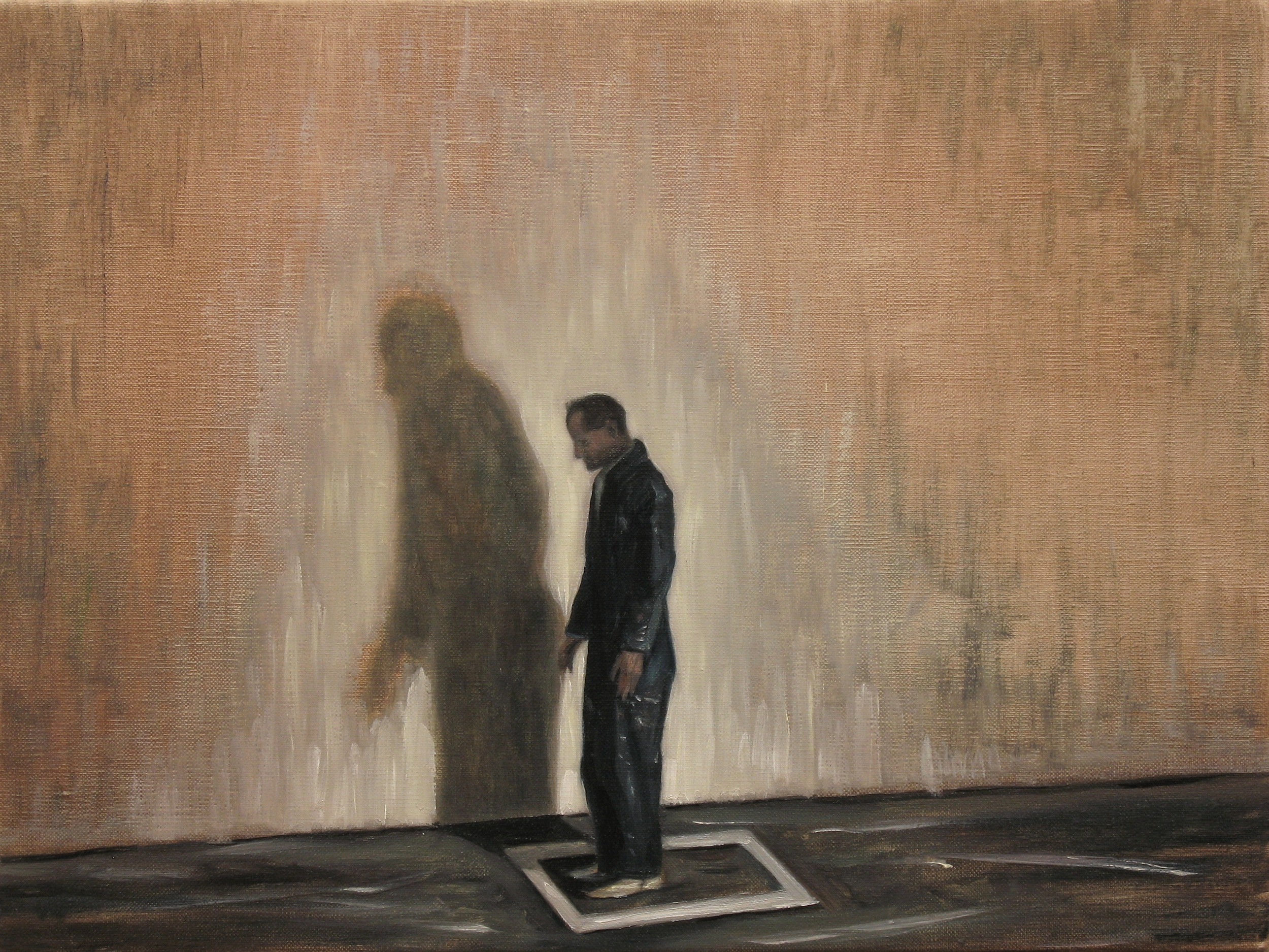 The White Square, Oil on linen, 30 x 40cm, 2013