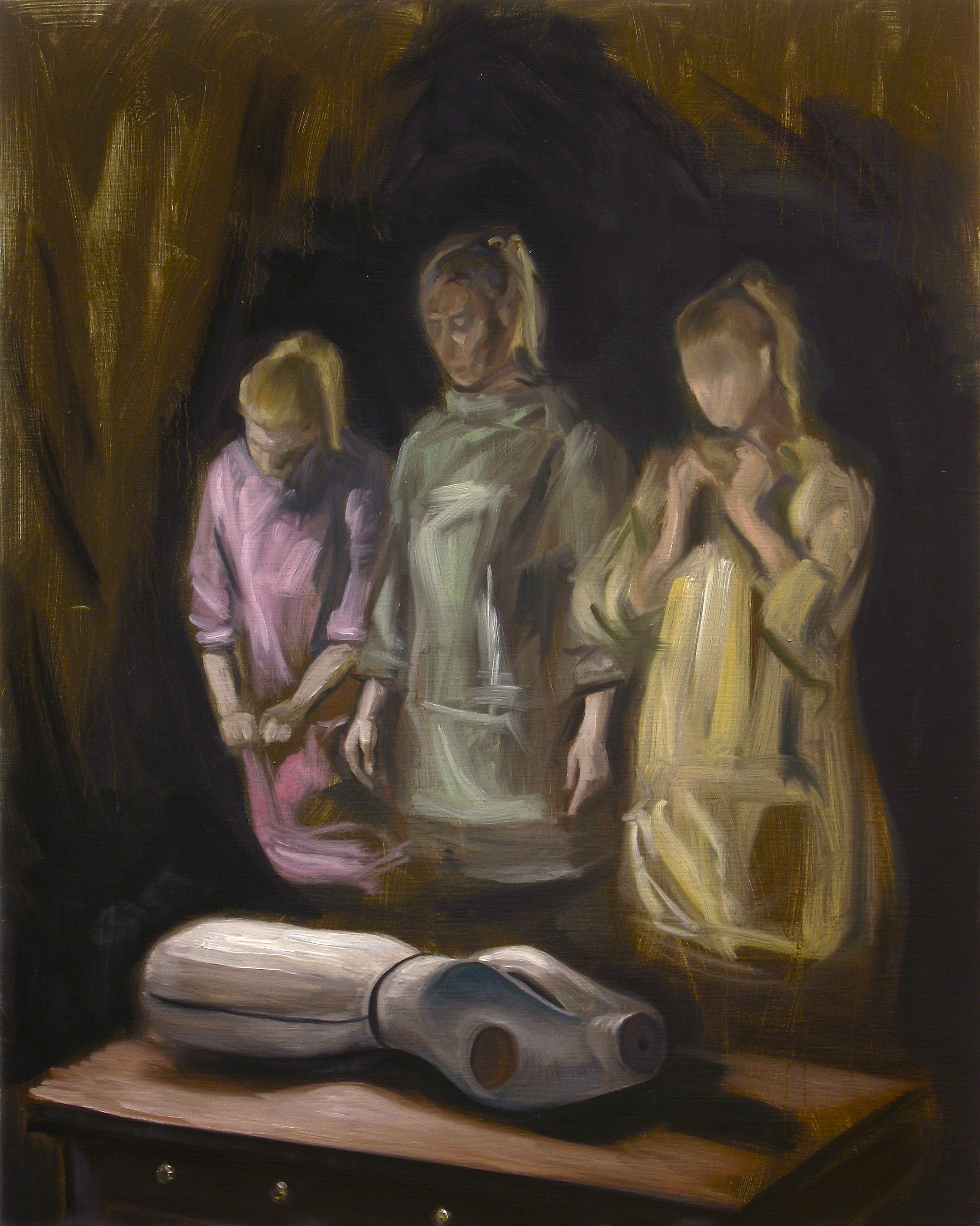 The Three, Oil on linen, 50 x 40cm, 2013