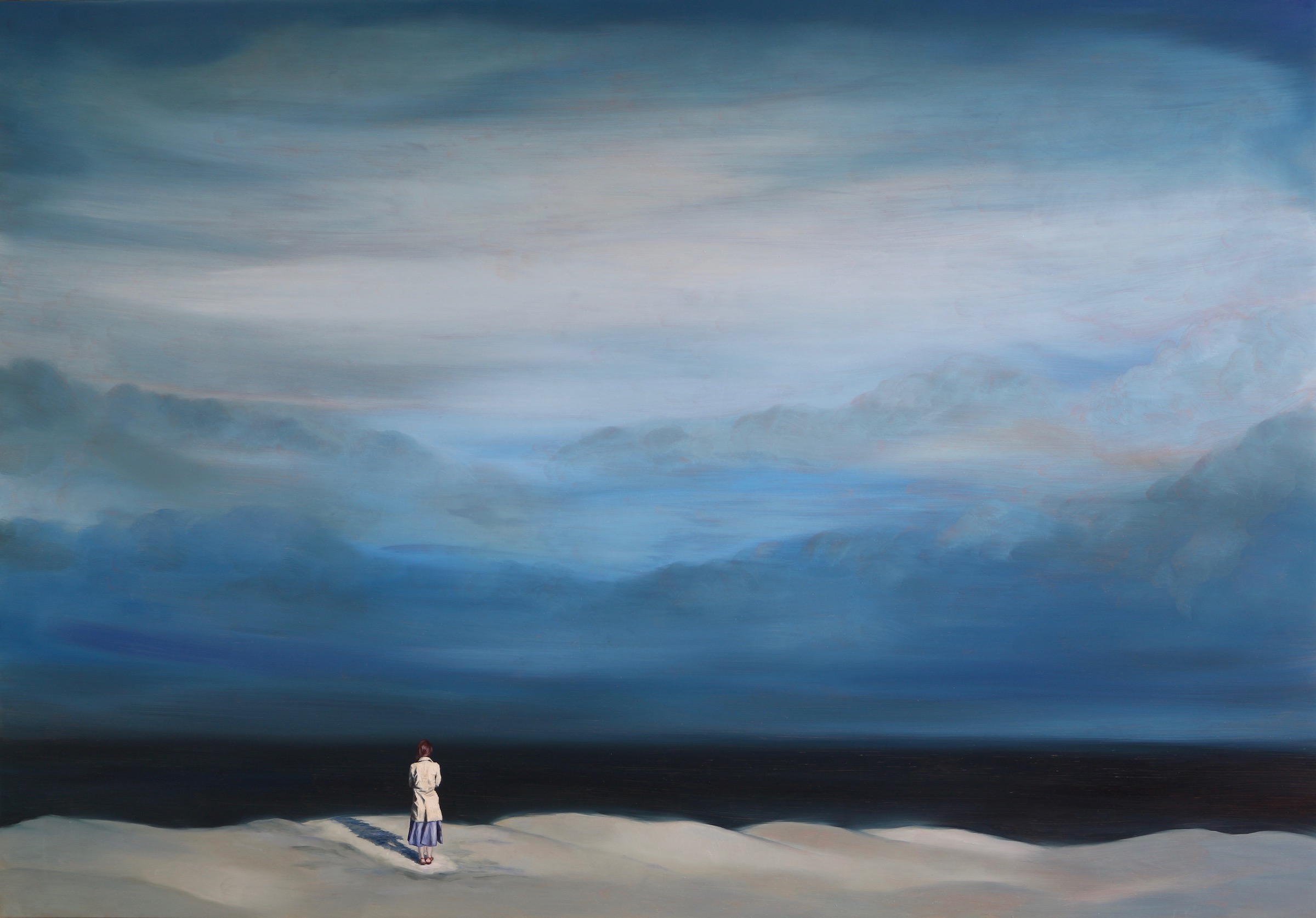 The Silent Sea, Oil on wood panel, 70x100cm, 2017